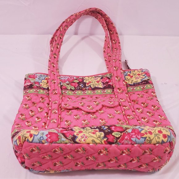 Vera Bradley Handbags - Vera Bradley Petite Villager Pink Pansy Handbag